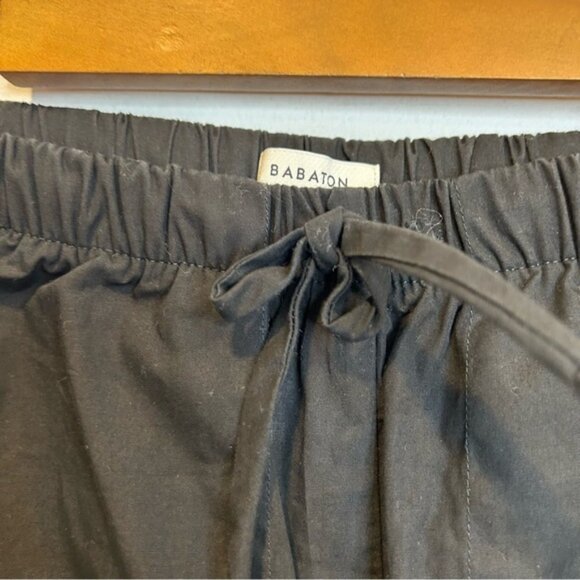 Aritzia Babaton System Wide-leg cotton Poplin Pant Black - Picture 9 of 13